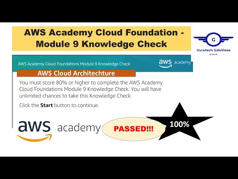 AWS Academy Cloud Foundation - Module 9 Knowledge Check | AWS Cloud Architecture Questions & Answers