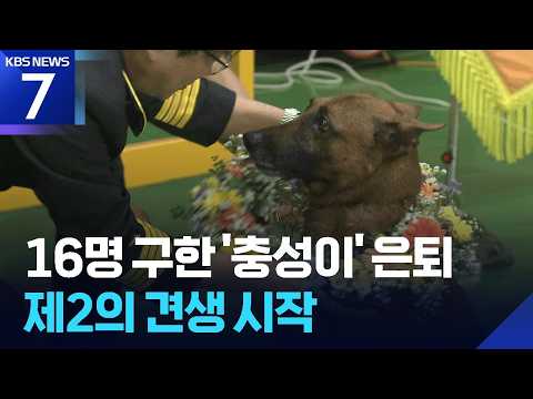 16명 살린 119 영웅 ‘충성이’ 은퇴…2막 시작 / KBS 2026.07.01.