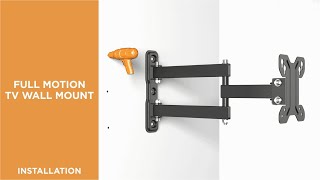 How to Install Full-motion TV Wall Mount - LDA11-113