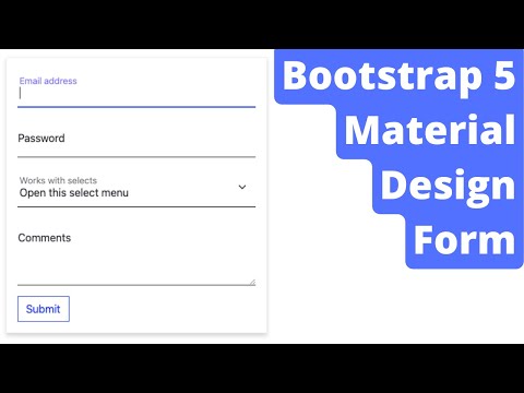 Bootstrap 5 Material Design Form Responsive