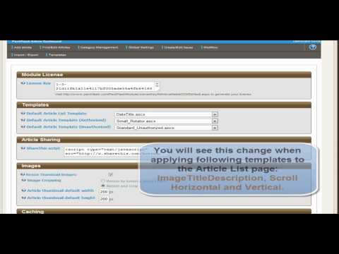 GLOBAL SETTINGS - IMAGE SIZE in DNN Publishing Module by PackFlash