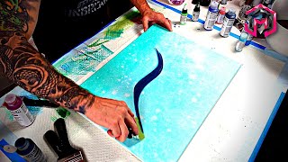 RIBBONS OF SUMMER - Abstract Acrylic Painting and Fluid Art Therapy for Healing - ASMR