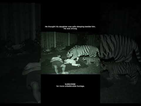 CHILLING Night Vision: Tiger Family STALKS Sleeping Dad & Child!