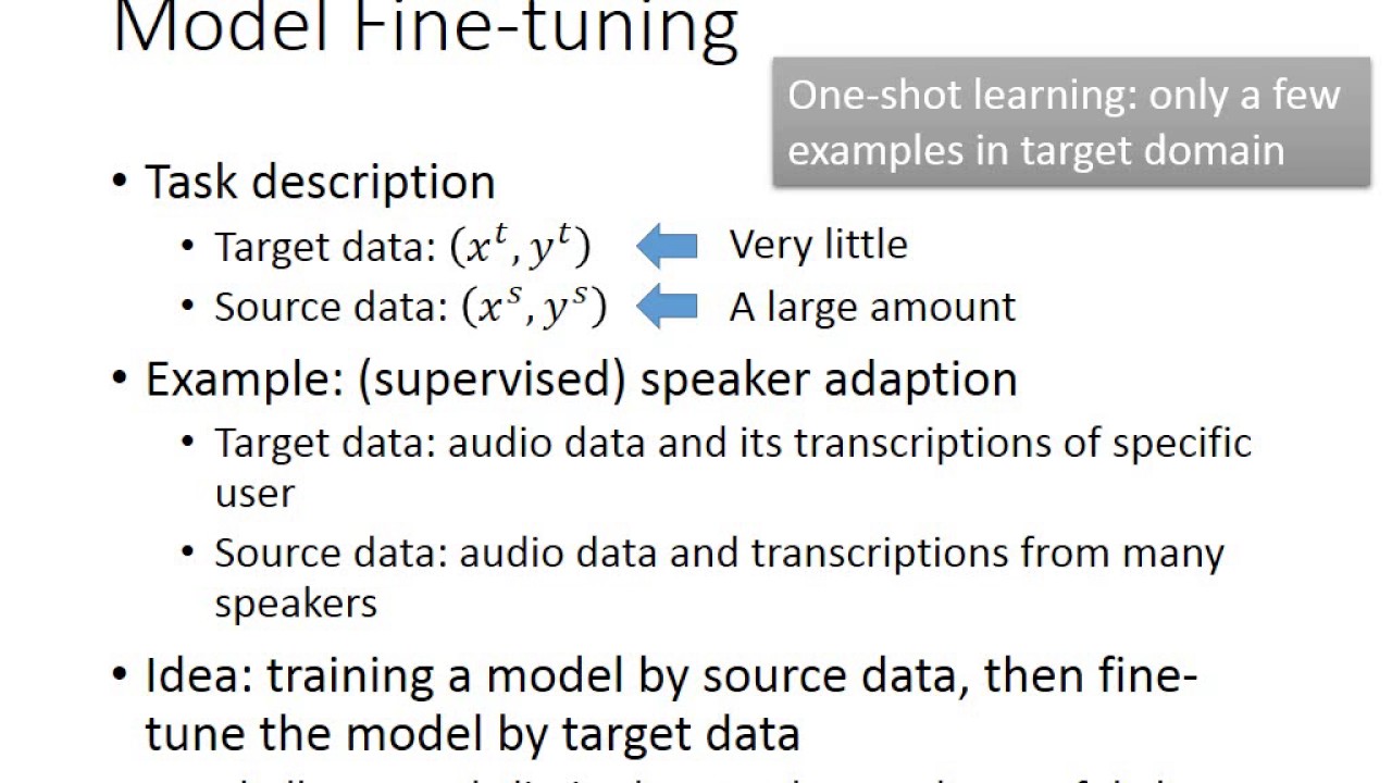 ML Lecture 19: Transfer Learning