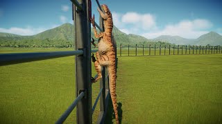 What if I delete the fence while a raptor is climbing it?