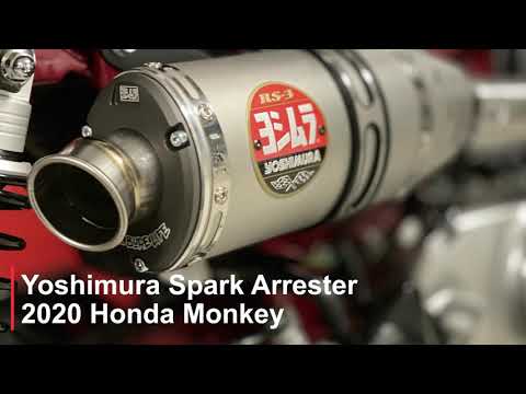 SOUND TEST! Yoshimura RS-3 Exhaust - Spark Arrester VS no Spark Arrester - 2020 Honda Monkey