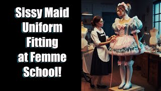 ASMR Sissy Maid's Uniform Fitting at Feminization School! | FLR CD TG