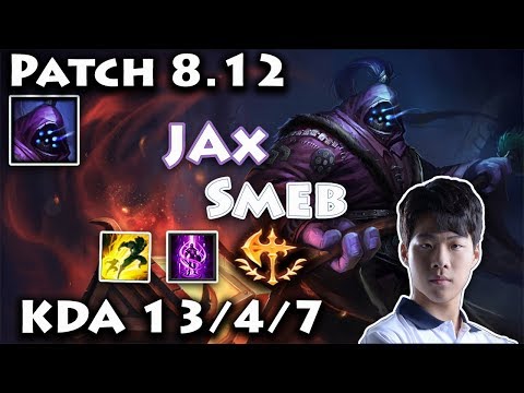 KT Smeb Jax Vs Aatrox Patch 8.12 KDA 13/4/7