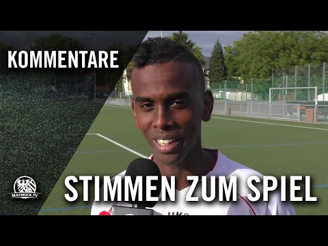 Daniel Tewelde (Spvgg. 02 Griesheim) und Jörg Loutchan (Trainer TuS Merzhausen) -  Die Stimmen