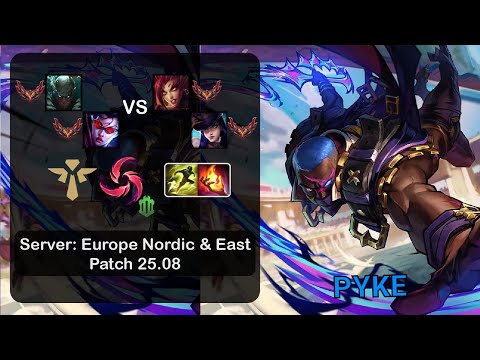 Pyke Support + Vayne vs Caitlyn + Zyra - EUNE GrandMaster - Patch 25.08