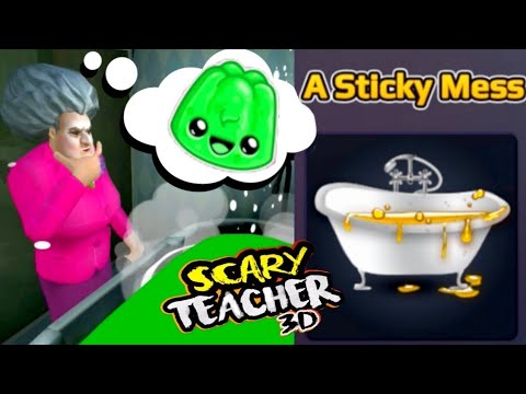 Scary Teacher 3D | miss T Sticky Bath Gameplay Walkthrough (iOS Android)-