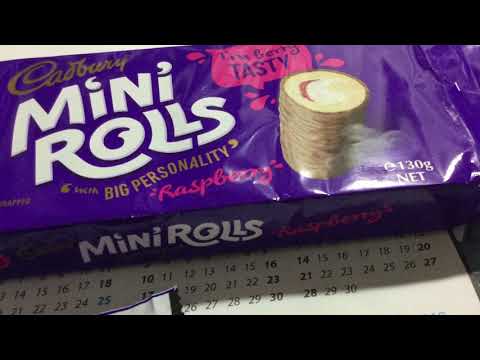 cadbury's mini rolls raspberry  review