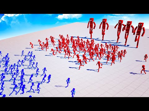 MASSIVE Red vs Blue BATTLES with GIANTS in Fun With Ragdolls!