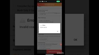 IRCTC Invalid Coach ID #irctc #shorts