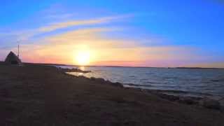 preview picture of video 'Закат на пристани реки Шексна'