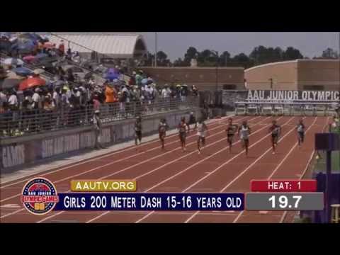 AAU Junior Olympic Games Girls 200 Meter Dash 15 16 Finals