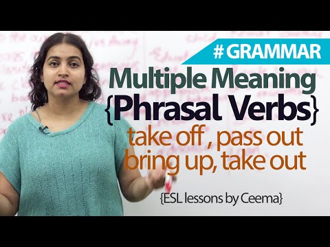 學習英語 - 多重意義短語動詞（英語語法課件 (Learn English – Multiple meaning phrasal verbs (English Grammar lesson))