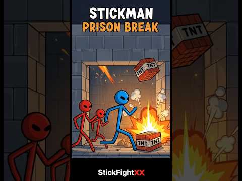 PRISON BREAK ⚡ Stickman Escapes the TNT Dungeon | Epic Minecraft 2D Animation #short