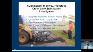 PUBLIC LECTURE: The benefit of Lime Stabilisation of Subgrade and Foam Bitumen Stabilisation of Base