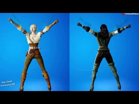 Fortnite Sweet Shot Emote With Ciri & Yennefer of Vengerberg Skin Thicc 🍑😜😍