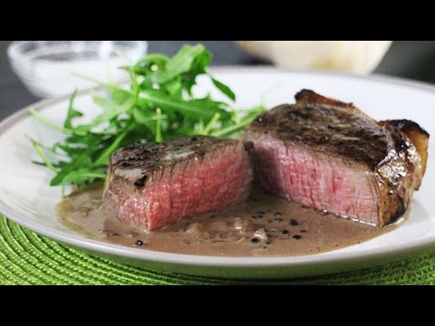Sous Vide Steak with Black Peppercorn Sauce Video