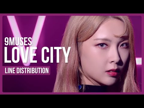 9MUSES - Love City Line Distribution (Color Coded)