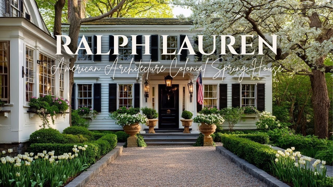 Ralph Lauren Inspired American Architecture Colonial Spring House with Timeless Charm
