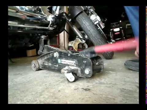 How to jack up motorcycle with a car jack