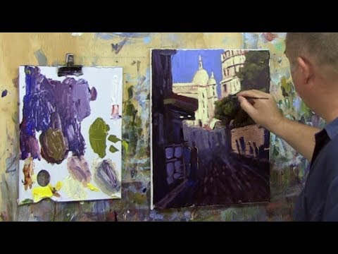Learn To Paint TV E65 "Montemarte, Paris" Acrylic Painting Beginners Paris Street Scene
