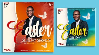 Easter Sunday Flyer PHOTOSHOP 2022 | Resurrection Sunday Flyer