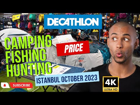 Decathlon Istambul Preço de compras Passeio a pé mağaza turu Acampamento Caça Pesca outubro de 2023 4K
