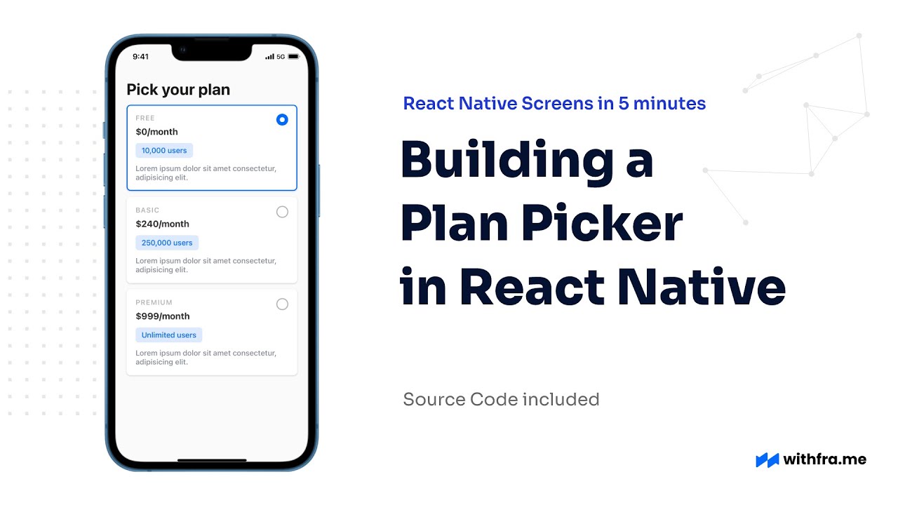 #13 Building a Plan Picker in React Native