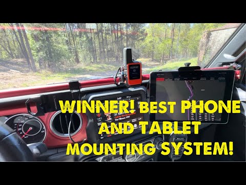 Anvil Overland Phone / Tablet Mount System On a Overland Jeep Gladiator Rig