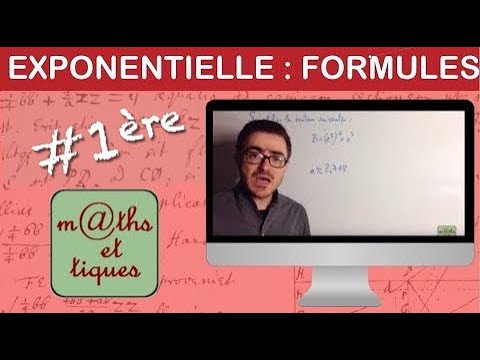 Appliquer les formules sur la fonction exponentielle de base e - Première