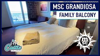 MSC Grandiosa Family Balcony Aurea Room Tour, Room 12277