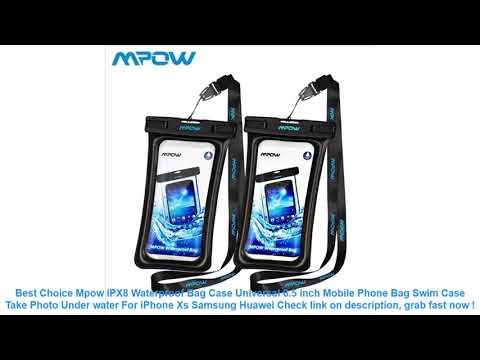 Mpow IPX8 Waterproof Bag Case Universal 6.5 inch Mobile Phone Bag Swim