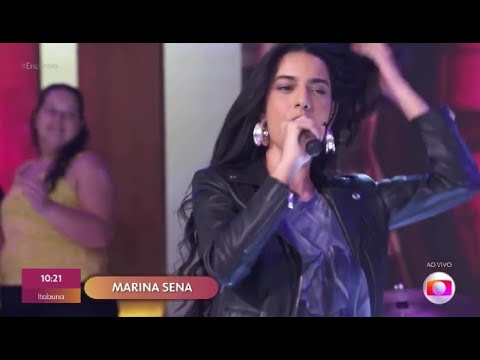 Marina Sena cantando "Por Supuesto", "Pelejei" e "Tudo Pra Amar Você" no Encontro com Patrícia Poeta