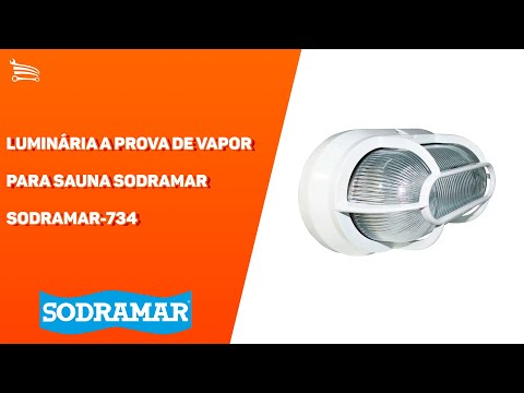 Luminária a Prova de Vapor  para Sauna  - Video