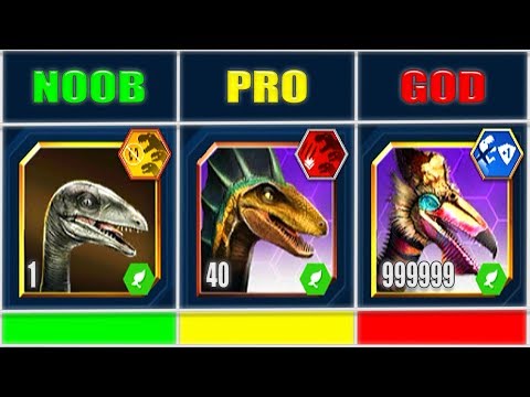 NOOB vs PRO vs GOD INDODORAPTOR GOLDEN REWARDS PACK - JURASSIC WORLD THE GAME