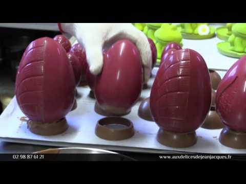 Chocolats de Pâques, fabrication artisanale Aux Délices de Jean-Jacques