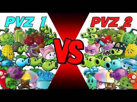 Team PvZ 1 vs PvZ 2 - Who Will Win? - Plants vs Zombies Team Plant vs Team Plant