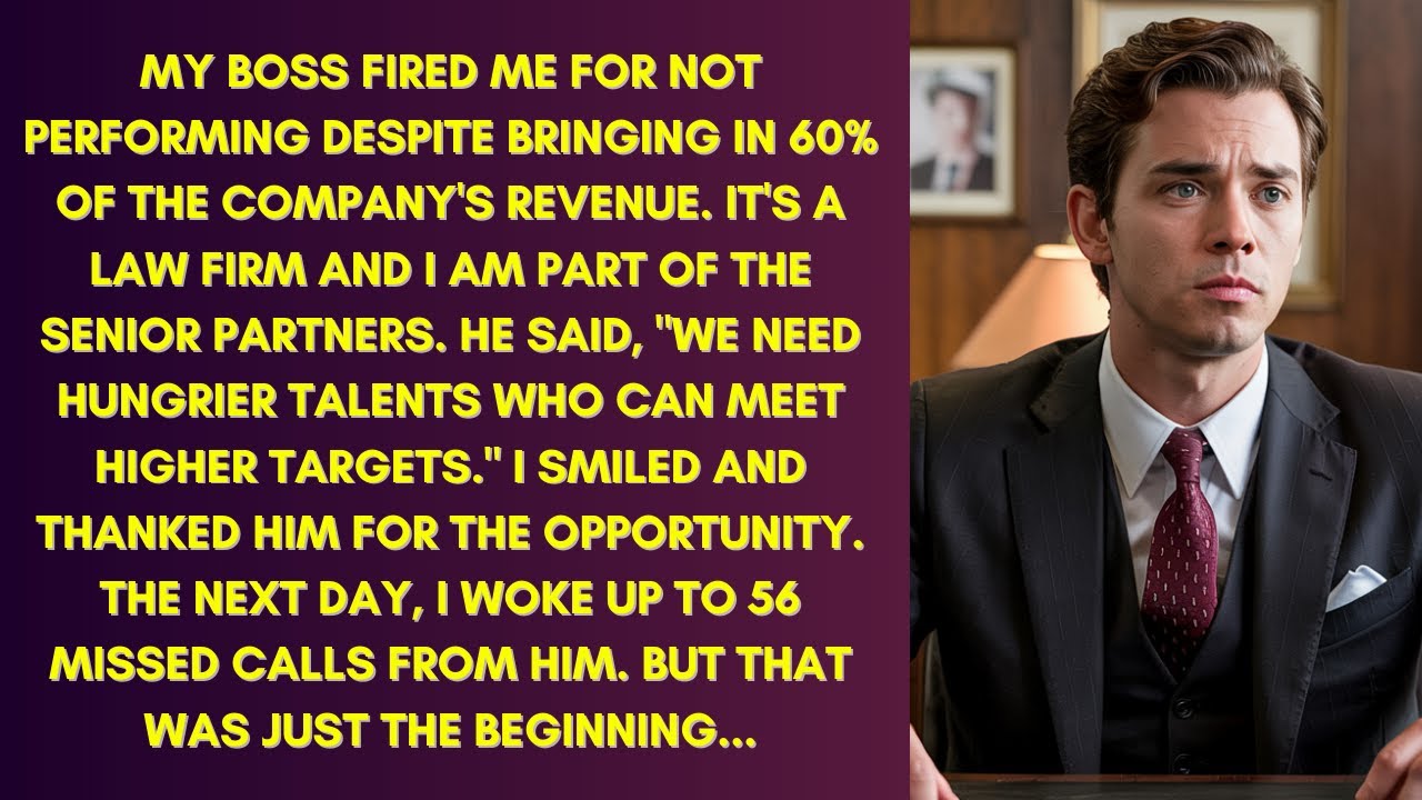 MY BOSS FIRED ME... I SMILED AND LEFT... THE NEXT MORNING, 56 MISSED CALLS... I WAS JUST BEGINNING..