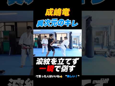【波紋を立てず一瞬で倒す】一撃の竜の三日月蹴り理論がヤバい #古コン #フルコンタクトチャンネル #成嶋竜 #一撃の竜