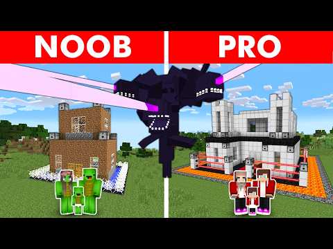 NOOB vs PRO: HOUSE TO PROTECT FAMILY FROM MUTANT WITHER