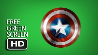Free Green Screen - Spinning Captain America Shiel