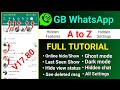 Gb Whatsapp v17.80 A to Z settings and Hidden Features| Gb Whatsapp new update