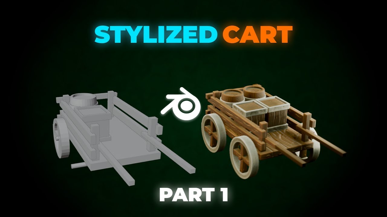 Stylized Wood Cart 3D Model