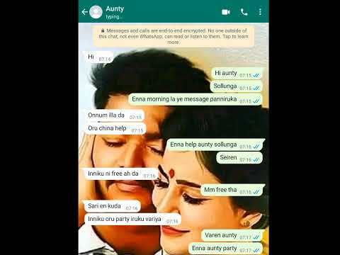 college boy chatting with aunty | Tamil love whatsapp chatting | Tamil ponnu