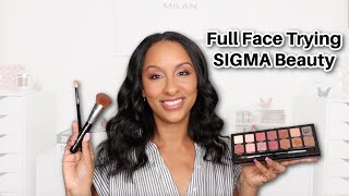 Sigma Beauty Full Face Try-On Warm Neutrals Palette, F47 Brush, Lip Oil Blush | Mo Makeup Mo Beauty