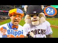 Blippi Visits A Baseball Stadium 2 HOURS OF BLIPPI TOYS Baseball Videos For Kids